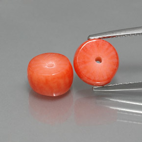 캐럿 천연 연어 산호 보석, 멋진 모양, 불투명체