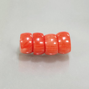 캐럿 천연 살몬 산호 보석, 멋진 모양, 8.3×4.9 mm, 불투명체