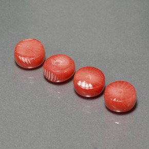 캐럿 천연 살몬 산호 보석, 멋진 모양, 8.4×4.3 mm, 불투명체