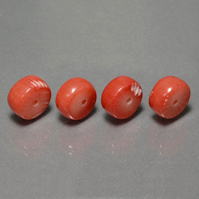 캐럿 천연 살몬 산호 보석, 멋진 모양, 8.4×4.3 mm, 불투명체