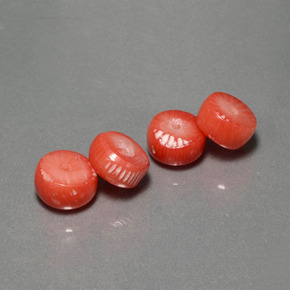 캐럿 천연 살몬 산호 보석, 멋진 모양, 8.4×4.3 mm, 불투명체