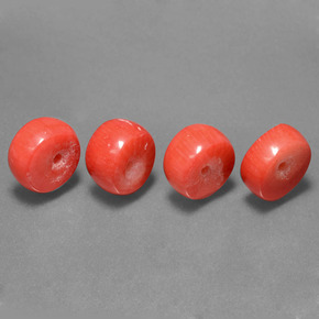 캐럿 천연 살몬 산호 보석, 멋진 모양, 8.5×4.4 mm, 불투명체