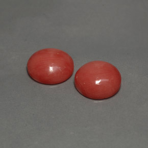 캐럿 천연 살몬 산호 보석, 라운드 컷, 8.95 mm, 불투명체