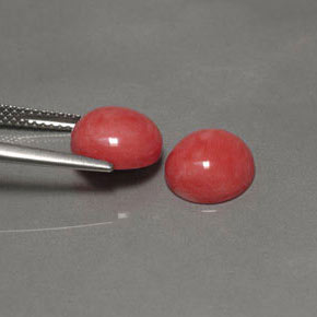 캐럿 천연 연어 산호 보석, 라운드 컷, 불투명체