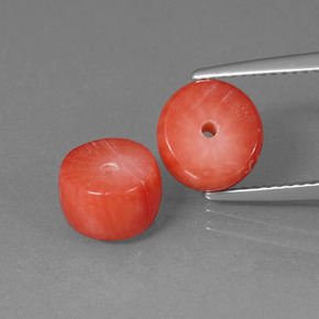 캐럿 천연 연어 산호 보석, 멋진 모양, 불투명체