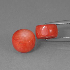 캐럿 천연 연어 산호 보석, 멋진 모양, 불투명체