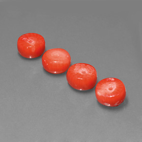 캐럿 천연 살몬 산호 보석, 멋진 모양, 8.3×4.3 mm, 불투명체