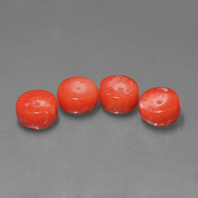 캐럿 천연 살몬 산호 보석, 멋진 모양, 8.3×4.3 mm, 불투명체