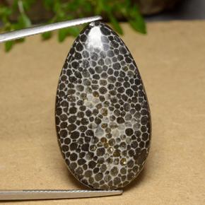 26.37캐럿 천연 다색 산호, 배 모양, 불투명체