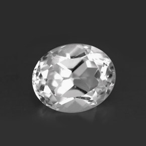 5.36캐럿 천연 화이트 댄버라이트, 타원형 컷, 12.3×9.8 mm, VVS-VS