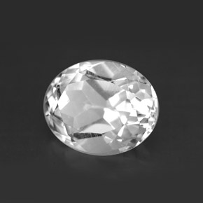 5.36캐럿 천연 화이트 댄버라이트, 타원형 컷, 12.3×9.8 mm, VVS-VS