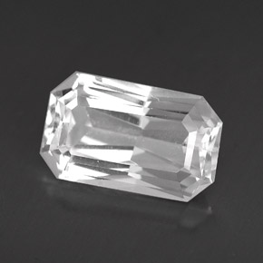 3.90캐럿 천연 화이트 댄버라이트, 에메랄드 컷, 12.3×7.5 mm, VVS-VS