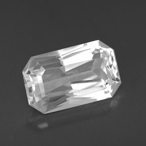 3.90캐럿 천연 화이트 댄버라이트, 에메랄드 컷, 12.3×7.5 mm, VVS-VS