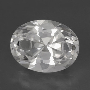 5.78캐럿 천연 화이트 댄버라이트, 타원형 컷, 13.4×10.3 mm, VVS-VS