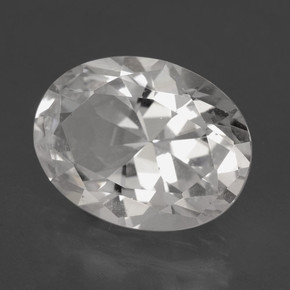 5.78캐럿 천연 화이트 댄버라이트, 타원형 컷, 13.4×10.3 mm, VVS-VS