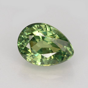 1.48캐럿 천연 그린 데만토이드 가넷, 배 모양, 7.6×5.6 mm, VS