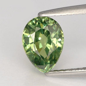 1.48캐럿 천연 그린 데만토이드 가넷, 배 모양, 7.6×5.6 mm, VS