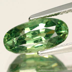 2.35캐럿 천연 그린 데만토이드 가넷, 타원형 컷, 10.3×5.1 mm, VS