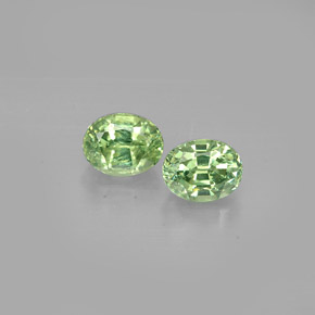 캐럿 천연 그린 데만토이드 가넷 보석, 타원형 컷, 5×3.9 mm, VS-SI