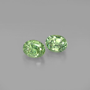 캐럿 천연 그린 데만토이드 가넷 보석, 타원형 컷, 5×3.9 mm, VS-SI