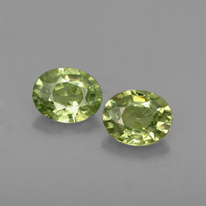 캐럿 천연 그린 데만토이드 가넷 보석, 타원형 컷, 5×3.9 mm, VS-SI