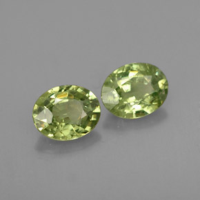 캐럿 천연 그린 데만토이드 가넷 보석, 타원형 컷, 5×3.9 mm, VS-SI