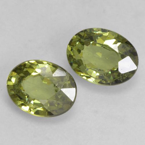 0.74캐럿 천연 포레스트 그린 데만토이드 가넷 보석, 타원형 컷, 5.1×3.9 mm, VS-SI