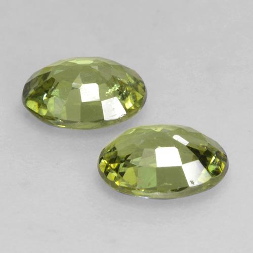 0.74캐럿 천연 포레스트 그린 데만토이드 가넷 보석, 타원형 컷, 5.1×3.9 mm, VS-SI