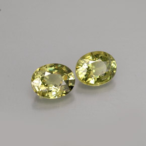 캐럿 천연 녹빛 골든 데만토이드 가넷 보석, 타원형 컷, 5×3.9 mm, VS