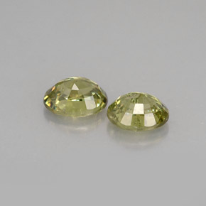 캐럿 천연 녹빛 골든 데만토이드 가넷 보석, 타원형 컷, 5×3.9 mm, VS