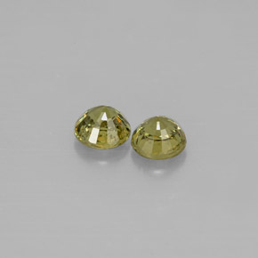 캐럿 천연 골든 그린 데만토이드 가넷 보석, 라운드 컷, 4.10 mm, VS-SI