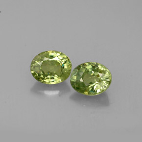 캐럿 천연 그린 데만토이드 가넷 보석, 타원형 컷, 4.7×3.8 mm, VS-SI