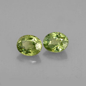 캐럿 천연 그린 데만토이드 가넷 보석, 타원형 컷, 4.7×3.8 mm, VS-SI