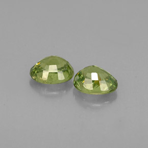 캐럿 천연 그린 데만토이드 가넷 보석, 타원형 컷, 4.7×3.8 mm, VS-SI