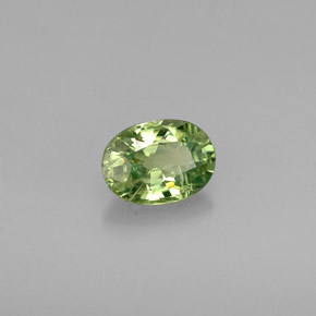 0.48캐럿 천연 그린 데만토이드 가넷, 타원형 컷, 5.3×3.9 mm, VS-SI