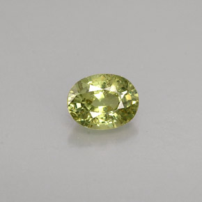 0.44캐럿 천연 그린 데만토이드 가넷, 타원형 컷, 5.1×3.9 mm, VS-SI