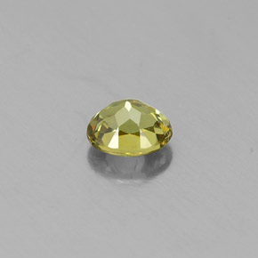 0.28캐럿 천연 골든 그린 데만토이드 가넷, 타원형 컷, 4.1×3.4 mm, VS