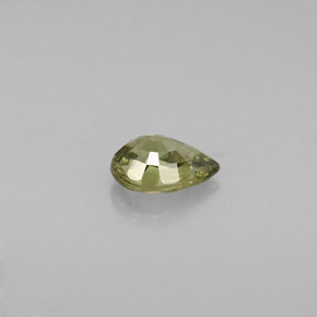 0.57캐럿 천연 골든 그린 데만토이드 가넷, 배 모양, 6×4.3 mm, VS