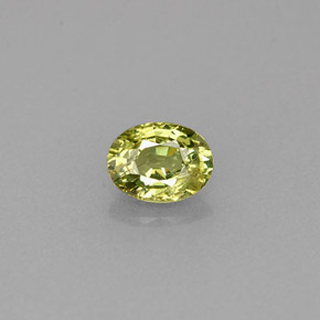 0.42캐럿 천연 골든 그린 데만토이드 가넷, 타원형 컷, 5×3.8 mm, VS-SI