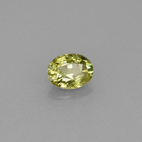 0.42캐럿 천연 골든 그린 데만토이드 가넷, 타원형 컷, 5×3.8 mm, VS-SI