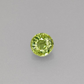 0.33캐럿 천연 골든 그린 데만토이드 가넷, 라운드 컷, 3.94 mm, VS