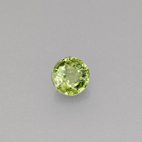 0.33캐럿 천연 골든 그린 데만토이드 가넷, 라운드 컷, 3.94 mm, VS