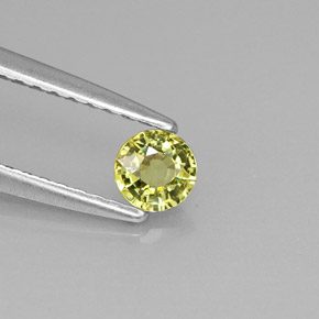 0.27캐럿 천연 골든 그린 데만토이드 가넷, 라운드 컷, 3.78 mm, VS