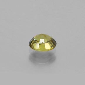0.58캐럿 천연 골든 그린 데만토이드 가넷, 타원형 컷, 5.4×4.4 mm, VS