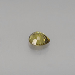 0.42캐럿 천연 녹빛 골든 데만토이드 가넷, 배 모양, 4.9×4.7 mm, VS