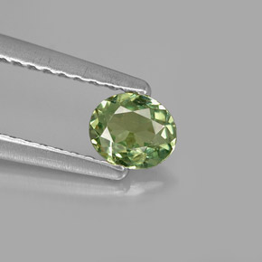 0.29캐럿 천연 그린 데만토이드 가넷, 타원형 컷, 4.8×4 mm, VVS-VS