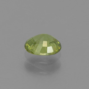 0.48캐럿 천연 미디엄 그린 데만토이드 가넷, 타원형 컷, 5.2×4.3 mm, VS-SI