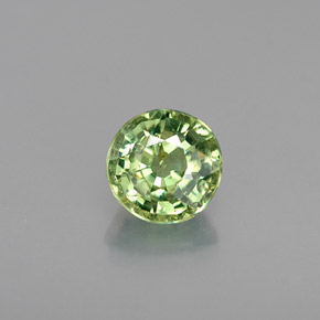 0.45캐럿 천연 골든 그린 데만토이드 가넷, 라운드 컷, 4.44 mm, VS-SI
