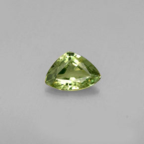0.31캐럿 천연 골든 그린 데만토이드 가넷, 트릴리언, 5.6×3.9 mm, VS