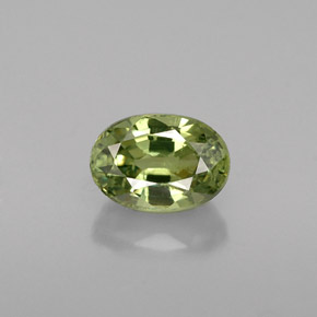 0.77캐럿 천연 그린 데만토이드 가넷, 타원형 컷, 6×4.3 mm, VS